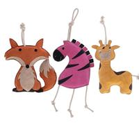 Juguetes para caballos | Empleo contra el aburrimiento de ante con relleno de fibra de coco | para colgar cebra, zorro, jirafa, caballito de mar, caballo (jiraf zorro+cebra)