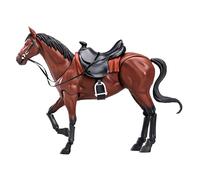 Juguetes para caballos, figuras de caballos, figura de acción realista, juguetes de PVC de 8x5, anime con articulación articulada, modelos de colección de figuras de animales marrones, juguete