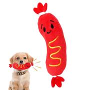 Juguetes Para Chirriar Para Perros - Suministros Para Masticar Cachorros De Peluche Con Forma De Hot Dogg | Juguete Para Rechinar Los Dientes De Mascotas Para Un Juego Interactivo Divertido, Juguetes