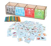 Juguetes para Clasificar Residuos | Juego Didáctico Temprano para Reciclaje,Set Didáctico para Cumpleaños Día del Niño Y Actividades De Pascua