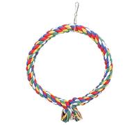 Juguetes para Columpios para pájaros | Perca de Anillo de Cuerda de algodón para Loros y cotorras | Juguete masticable Seguro para periquitos, cacatúas y agapornis | Accesorios (S)
