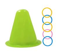 Juguetes para conejos, juguetes educativos de enriquecimiento para conejitos con cubo triangular y 5 anillos, anillos de colores apilables, juguete interactivo para aliviar el aburrimiento y ent
