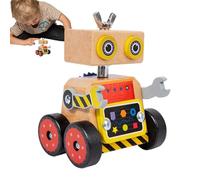 Juguetes para construir robots,Juguetes para robots de construcción | Juguetes de construcción para robots de madera - Conjunto de juguetes educativos para ensamblaje de robots de madera, proyectos de