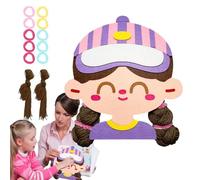 Juguetes para el cabello para niños, artesanías con trenza de cabello - Paquete de libro Aprende a trenzar el cabello | Juguetes de peluquería, actividades de viaje, manualidades para princesas pe
