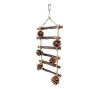 Juguetes para escalera de vogel, divertidas perchas de madera natural, decoración | Percha de escalada de juguete, para cacatúas, periquitos y periquitos, para apartamentos, jardín, terraza