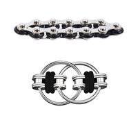 Juguetes para Fidget,2 PCS Acero Juguete de Alivio del Estrés Aliviar El Estrés Cadena Antiestres Spinner Juguetes Flippy Chain Game Set para Adultos y Niños ADHD Ansiedad Autismo
