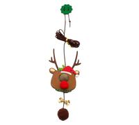 Juguetes para gatitos de puerta de Navidad, juguetes retráctiles de plumas con hierba gatera, juguetes para gatos con cuerda elástica de 2 m para gatos de interior, ejercicio divertido