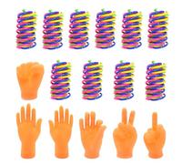Juguetes para Gatos, 40 Piezas Muelle Colorido Juguete para Gato y 6 Mini Títeres de Dedos Pequeños Dedos, Divertidos de Goma Pequeñas Manos para Gatos Muelles en Espiral de Plástico Para Mascota