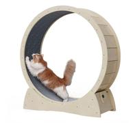 Juguetes para Gatos Cinta de correr for gatos con rodillo pequeño, sin instalación, no requiere espacio, marco de escalada for gatos, rueda for correr de madera maciza for gatos Rueda de ejercicio par
