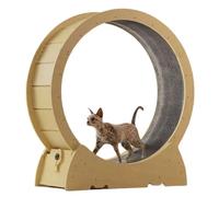 Juguetes para Gatos Cinta de correr for gatos, rodillo de Fitness for mascotas de alta fibra, autoinstalación, madera maciza, juguetes grandes for mascotas, hogar interior Rueda de ejercicio para Gato