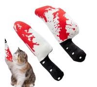 Juguetes para Gatos con Hierba Gatera | con Juguetes para La Dentición De Gato E Hierba Gatera | 2 Piezas De Rascador De Peluche Forma De Cortador Sangriento para Estimulación Mental Ejercicio Razas