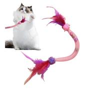 Juguetes para Gatos con Plumas Juguetes de Menta Gato, Cuerda Mordedura Cuerda Mordedura Interactiva con Pluma | Cuerda de Gato elástica Estricto con reembolsos para Gatos aburridos en el interior