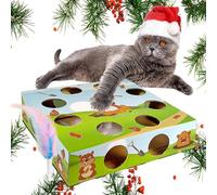 Juguetes para Gatos de Interior, eléctrico para Gatos, rotación automática de Plumas en Laberinto de múltiples Agujeros, Juguetes interactivos, Divertido Juguete Inteligente