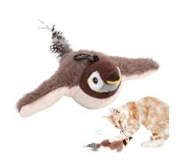Juguetes para Gatos De Pájaros para Gatos Domésticos, Juguete De Peluche De Gato Gato De Peluche, Juguetes Activados con Tacto, Juguetes De, Juguetes De Gatito USB Recargables, con Llamadas Alas,