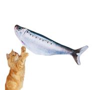Juguetes para gatos de peces flexibles, juguetes activos eléctricos para gatos, juguetes activos interactivos de cola real, saltar, peces eléctricos para moler gatitos en interiores