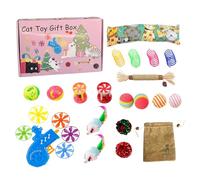 Juguetes para Gatos De Peluche, Bola De Acecho Temática Navideña Interactiva para Cachorros, Juguetes De Ejercicio Resistente A Arañazos para Gatitos, Suministros para Gatos Grandes Medianos