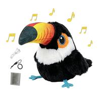 Juguetes para gatos recargables, pájaros de peluche que cantan | Juguetes interactivos de hierba gatera para gatitos de interior para enriquecimiento, ejercicio de mascotas, aburrimiento