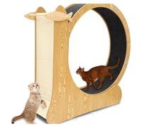 Juguetes para Gatos Rodillo Simple for uso doméstico, rueda silenciosa for ejercicio de madera for mascotas, marco de escalada for gatos, cinta de correr de madera for gatos Rueda de ejercicio para Ga