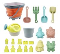 Juguetes para la Arena,Juguetes para la Playa para Niñas y Niños,Cubo Plegable para Niños,Playa con Pala,Rastrillo para Arena,Moldes,Set de Juguete para la Arena para Edades de 1 a 6 Años