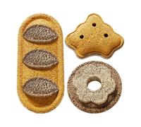 Juguetes Para La Dentición De Los Gatos, Juego Para Limpiar Los Dientes Con Forma De Pan | 3 Piezas Juegos Masticadores Forma Pan Para Gatos | Para Estimulación Mental Entrenamiento Mordida Para