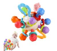 Juguetes para la dentición del bebé, coloridos juguetes seguros para la dentición para bebés de 0 a 6 meses, bola para masticar de desarrollo sensorial para actividades de agarre de bebés, decoracion