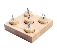 Juguetes para loros, juguetes para pájaros | Rompecabezas de periquito Peg de madera de juguete,Dispositivo de juego de para estimulación de metal, herramientas de masticación de entrenamiento de romp