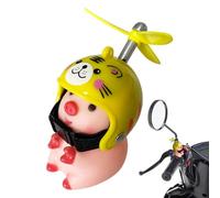 Juguetes para manillar - Adorables cascos de animales en el manillar, adorno manual de manillar de motocicleta, decoración de cerdo, figura de cerdo, accesorio de dibujos animados | Lindo casco de