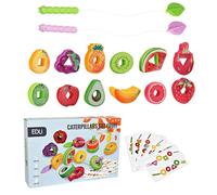 Juguetes para marcos de fotos preescolares - Desarrollo educativo de habilidades motoras, frutas y cuentas para animales para niños | Juego de aprendizaje agrícola y vegetal, actos