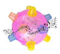 Juguetes para mascotas Springball - Bola de salto LED con luz y música, juguetes de interactivos brillantes | Ejercicio divertido y juego para cachorros, perros, gatos, correr en