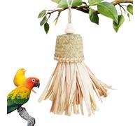 Juguetes para masticar pájaros | Juguete swing con hoja de palma para loros | Diseño de bocadillos accesorios de aves versátiles para periquitos, loros medios, tortolitos, peluca