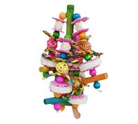 Juguetes para masticar pájaros, juguetes para masticar para loros | coloridos juguetes masticables naturales de lufa cacatúa para jaula | Juguetes multifuncionales para pájaros, suministros decorativo