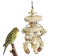 Juguetes Para Masticar Pájaros - Trituradora De Forraje Tejida De Madera De 8.66 * 8.66 * 5.90 Pulgadas - Juguetes Para Triturar, Mejora Del Juego Diario Para Pájaros, Para Guacamayos Agapornis