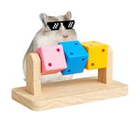Juguetes para Masticar para hámster, Juguete para rechinar los Dientes, Juguete de Madera para enriquecer a Animales pequeños, Bloque para roer, premios para hámster, Piedras para moler