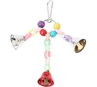 Juguetes para masticar para pájaros, loro colgante Campana juguete colorido Escalada Timbre Campanas Juguetes Loro Jaula Mordedura Juguetes para Periquito Calopsitte Conure cacatúa araTratamiento