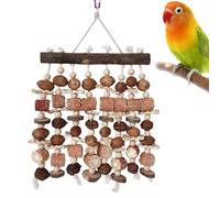 Juguetes Para Morder Para Aves,Juegos Interactivos en Madera Natural para Masticar | Juguetes Para Aves Pequeñas - Para Cacatúas Conuros Gallinas Parque Exterior Interior Patio Hamaca Ventana Balcones