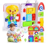 Juguetes para niños de 1 a 2 años de edad: juguetes Montessori para 1 año de edad, musical Montessori Busy Board juguete educativo para niños pequeños 1-3, regalos para 1 niño de 2 años