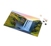 Juguetes para niños de 4 a 6 años Nature's Majesty: A Majestic Waterfall In The Wild Picture Puzzle Books para adultos, rompecabezas de 1500 piezas (500 piezas)