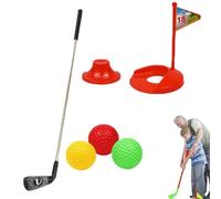 Juguetes para niños pequeños al aire libre Golf,Kit de juguetes de golf para exteriores para niños - Juego de ejercicios para interiores con equipo de entrenamiento de pelotas de golf y palos, juego d