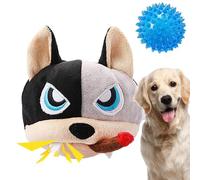 Juguetes para oler perros, juguetes chirriantes para perros | Juguetes interactivos de peluche para perros con bola chirriante | masticable suave y resistente a las picaduras para limpieza de