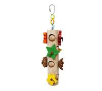 Juguetes para pájaros - Accesorios para masticar de madera de 26x4x4 cm, juguete para masticar loros de madera natural, enriquecimiento de juego interactivo para cacatúas, guacamayos, agapornis, cotor