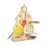 Juguetes para pájaros | Árbol de Navidad Masticar para periquitos y loros de tamaño mediano,Perca Interactiva de Madera para Loro Periquito Canario y Pinzón