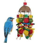 Juguetes para pájaros: coloridos juguetes para masticar resistentes a las mordeduras, accesorios brillantes para jaulas colgantes, atractivos entretenimientos para mascotas con plumas, molienda de pic