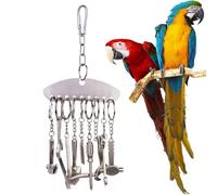 Juguetes para pájaros de acero inoxidable - Juguete de mano de loro para practicar, equipo de juego de metal resistente | Equipo de juego explorador para pinzones y tortolitos, juegos intelectuales