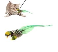 Juguetes Para Pájaros De Gato, Recargas De Juguete Del Palo Del Gato Del Pájaro De La Pluma, Teaser Interactivo Del Gato, Juguete Del Gato Hecho A Mano, Juguete Del Gatito Del Pájaro, Palo Divertido