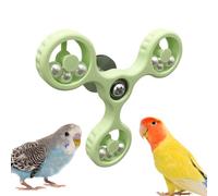 Juguetes para pájaros, molino de viento giratorio para jaula de pájaros, accesorio para mascar para pájaros - para enriquecer y luchar contra el aburrimiento de los periquitos, calopsitas