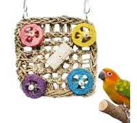 Juguetes para pájaros para parásitos - coloridos accesorios de jaula para colgar Cheetopia de madera natural | WELLENSITTICH SWING, Director de Escalada para Parasol, Game Gymnasium for