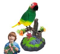 Juguetes para pájaros realistas: juguetes electrónicos para pájaros para niños, loros que hablan | Aves, mascotas electrónicas, loro con voz eléctrica para niños, niñas, niños, volw