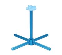 Juguetes para pájaros, soporte giratorio interactivo para masticar, 10,8 x 18 cm, jaula de aluminio en azul, verde y rojo, para conure tortolitos, canarios, ejercicio en interiores