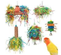 Juguetes para pájaros, trituración de loros, coloridos juguetes de papel triturado | para el hogar al aire libre, sala de estar, ventana, cacatúa, guacamayo, tortolito, cacatúa gris africana