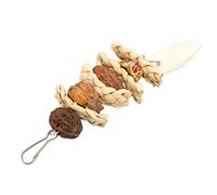Juguetes para Pájaros Trituración de Pájaros Juguete para Masticar Pájaros Juguete para Masticar Pájaros Hechos a Mano Hojas de Maíz Nueces Hueso de Sepia Loro Juguete para Morder Colgante con Gancho